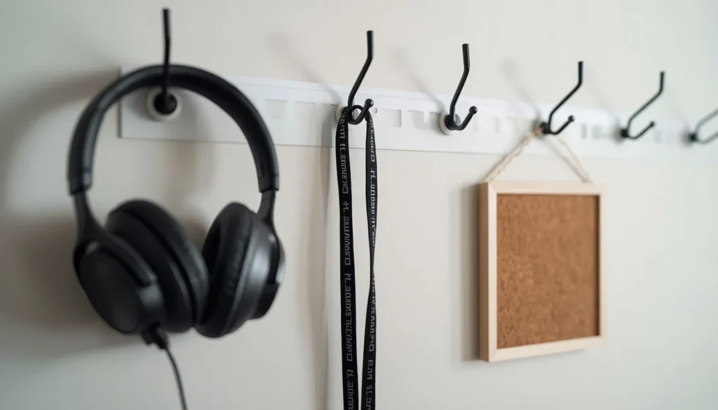 dorm room ideas for guys - command strip organization wall station