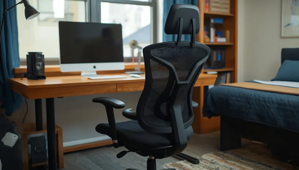 dorm room ideas for guys - ergonomic desk chair upgrade for dorm study space
