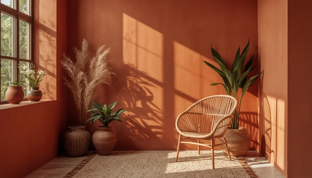 best paint colors for home offices - terracotta wall color
