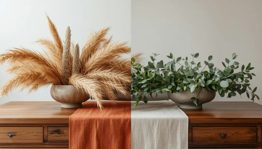 Seasonal swap strategy for dining room buffet decor ideas throughout the year