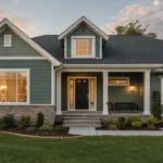pewter green house ideas for exterior and interior color planning