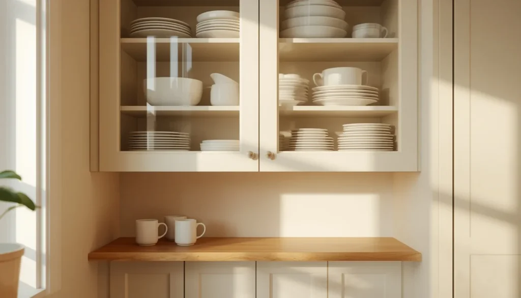tiny-apartment-kitchen-glass-front-cabinets