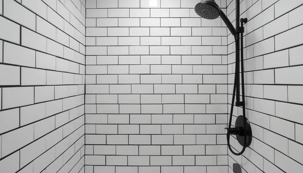 bathroom tiles ideas with vertically stacked subway tile shower